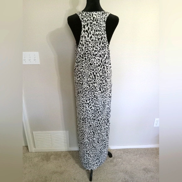 Ralph Lauren Denim & Supply Black and White Leopard Maxi Tank dress Sz XL - Picture 3 of 9
